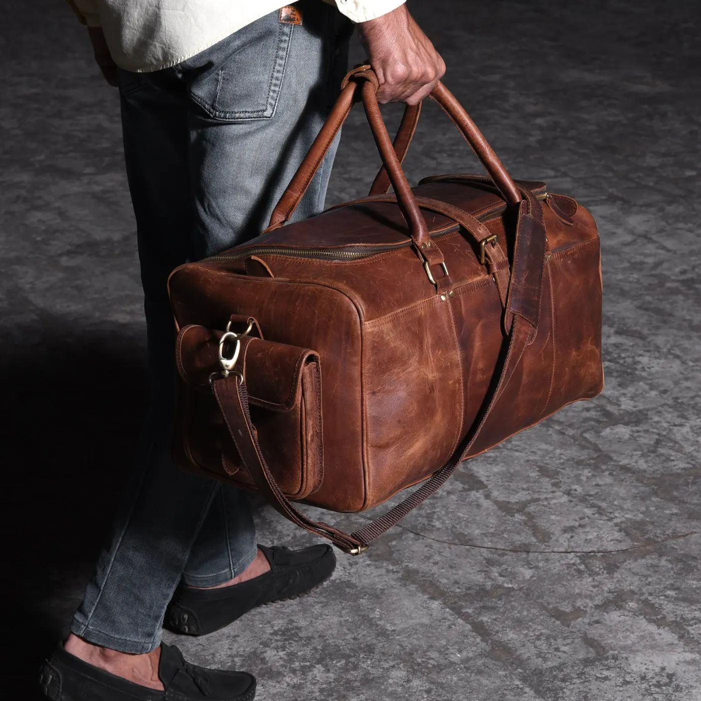 Bolso de viaje de cuero
