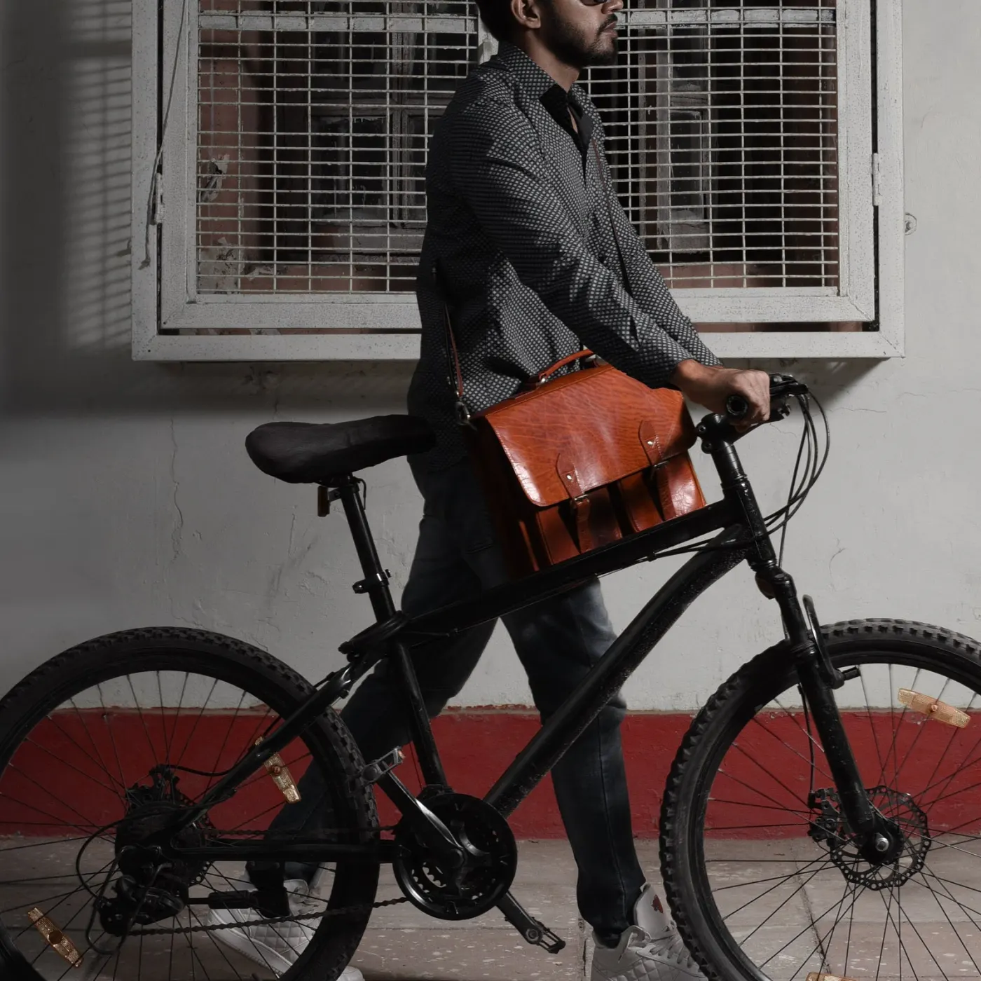 Morral de cuero